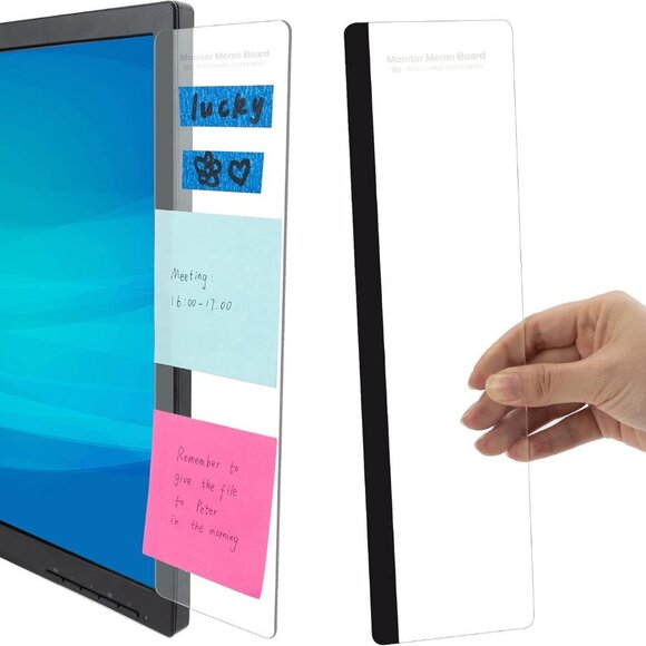 Office Desk Accessories 2pcs Computer Monitor Memo Board Message Board Supplies - Picture 1 of 7